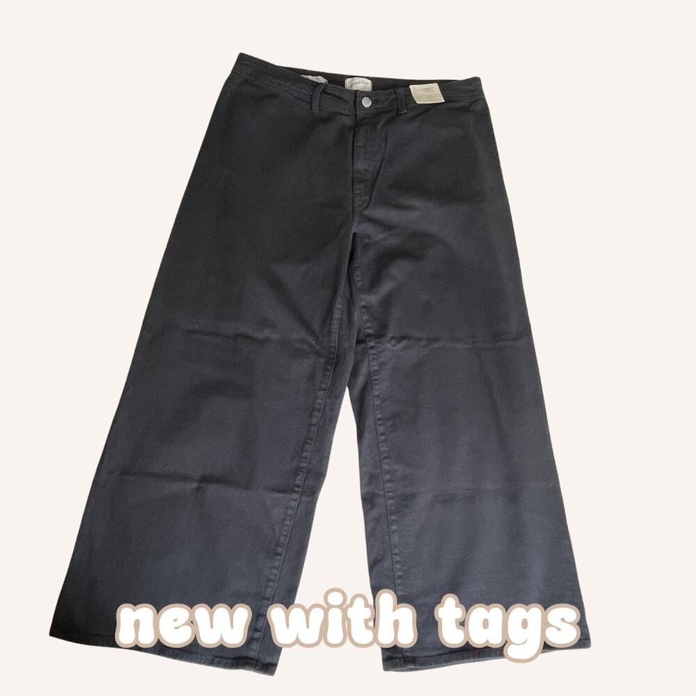 Size 17 Universal Thread Women's Black High-Rise Sailor Wide Leg Jeans